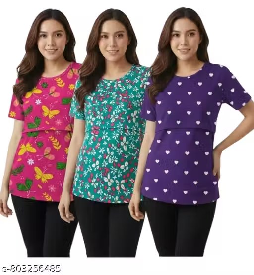 Women Zipless Feeding T-Shirt pregnancy dress for women