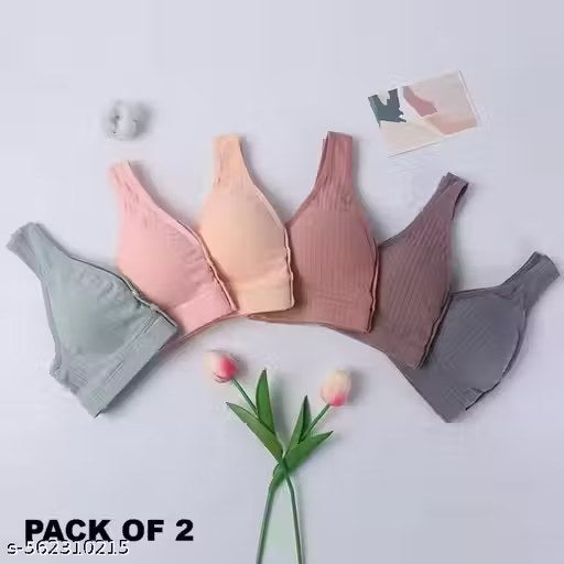 Soft Front-Open Nursing Bralette (Pack of 2)