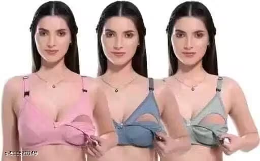women cotton non padded mother bra pack of 3