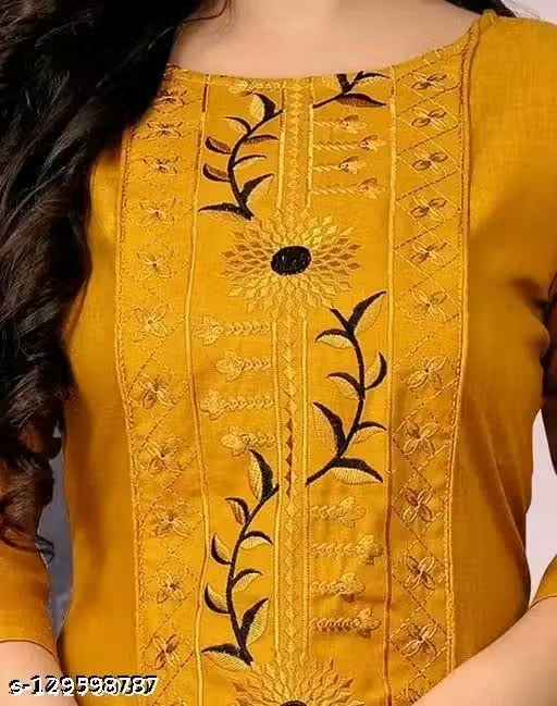Aakarsha Superior Kurtis Hetsa Women Cotton Blend Embroidered Plus Size Kurtis