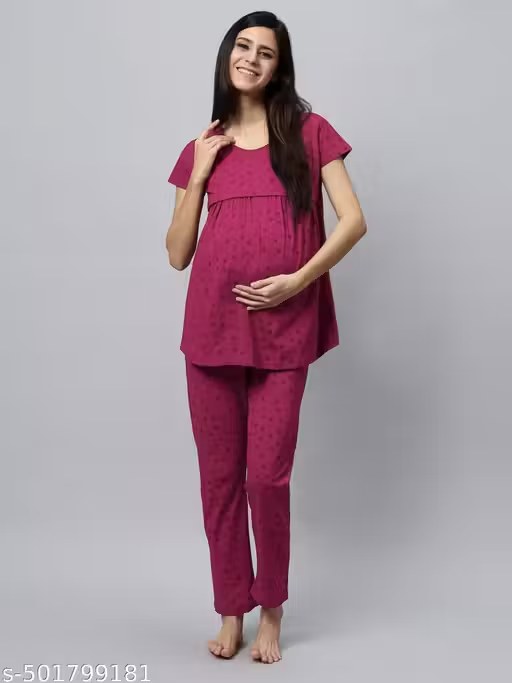 Women's Maternity & Feeding Night Suit Set / Co-ord Set