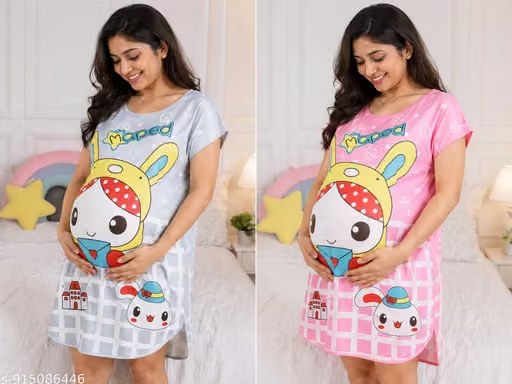 Women Printed Maternity Nighty | Comfortable Night Dress |