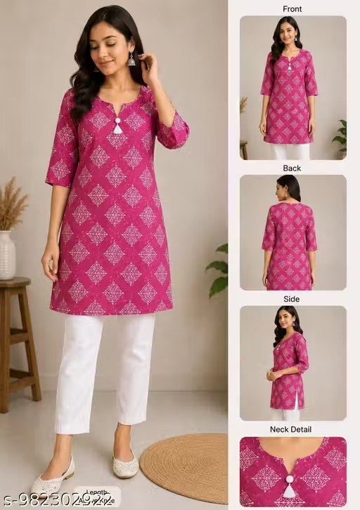 New Sangh design printed kurti