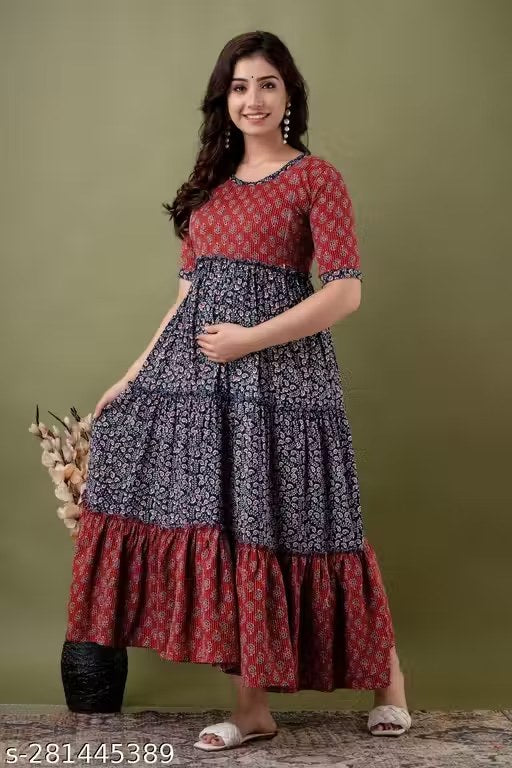 Women visocse Rayon Feeding night dress