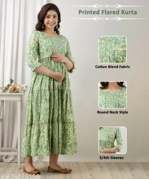 Soft Rayon Maternity Feeding Gown
