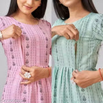 Maternity wear feeding cotton kurta combo for women