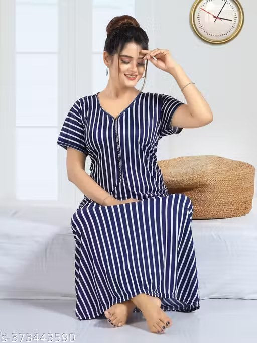 Trending Printed Women nighty,nightdress,maxi for female nighty for women feeding nighty zip nighty