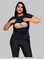 Fivestyle half sleeve nursing top/women feeding top/tshirt