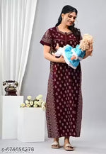 Maternity Cotton Nighty For Women,super-soft, breathable COTTON fabric NIGHTY