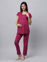 Women's Maternity & Feeding Night Suit Set / Co-ord Set