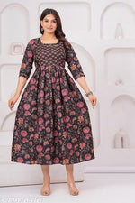 Cotton Printed Maternity Gown