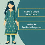 Women’s Printed Straight Kurti – Floral Design and comfortable Fabric