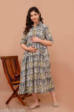 Viscose Rayon Feeding Kurti Dress