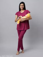 Women's Maternity & Feeding Night Suit Set / Co-ord Set