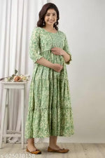 Soft Rayon Maternity Feeding Gown
