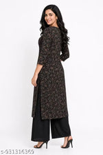 Women’s Printed Straight Kurti – Floral Design and comfortable Fabric