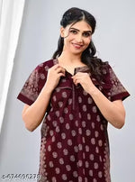 Maternity Cotton Nighty For Women,super-soft, breathable COTTON fabric NIGHTY