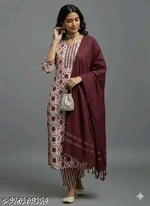 COMBO OF 2 RED ROSE & BLUE PRINTED COTTON KURTI SET FOR WOMEN