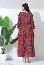 Feeding-Zip Maternity Kurti Gown