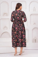 Cotton Printed Maternity Gown