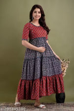 Women visocse Rayon Feeding night dress